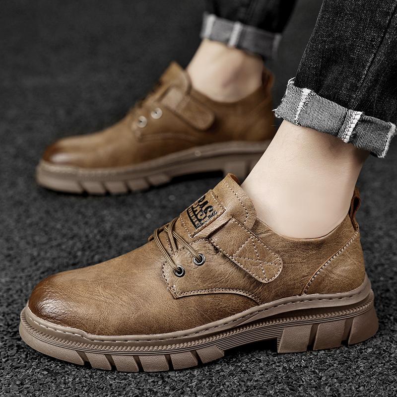 Fashion Men's Casual Shoes British Style Business Shoes Wear-resistant Thick Bottom Outdoor Breathable Oxford Shoes All-match Dress Shoe