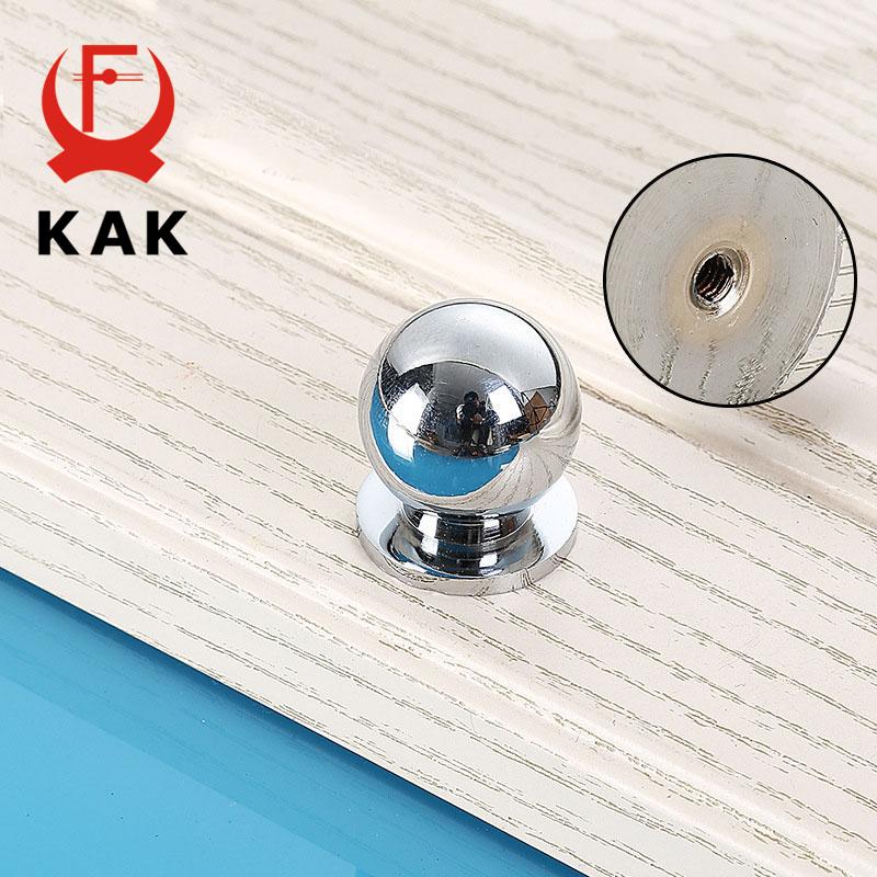 KAK 2.3X2.5CM Aluminium alloy solid Cabinet Drawer Knobs Simple Wardrobe Door Pull Circle Handles Modern Furniture Hardware