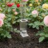 Easy To Read Glass Rain Gauge 2 in1 Mounting Rack Garden Moisture Meter  Fence Mounting