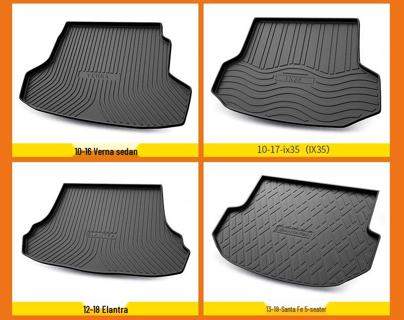 Современный огнеупорный износостойкий ПЭТ коврик в багажник для хранения с полным покрытием заднего отделения