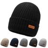 Men's Winter Warm Velvet Thick Hat Cycling Wool Hat Cold-Proof Knitted Hat