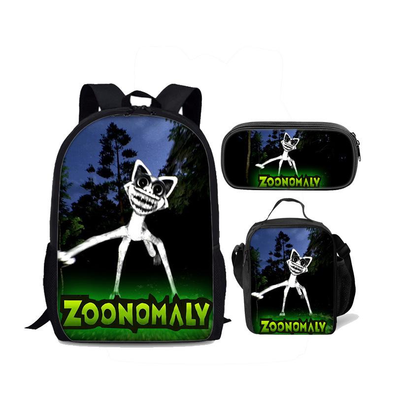 Роскошный Популярный Новый Забавный Zoonomaly 3D Печать 3 шт./комплект ученический Школьные сумки Рюкзак для ноутбука Рюкзак Сумка для обеда Пенал