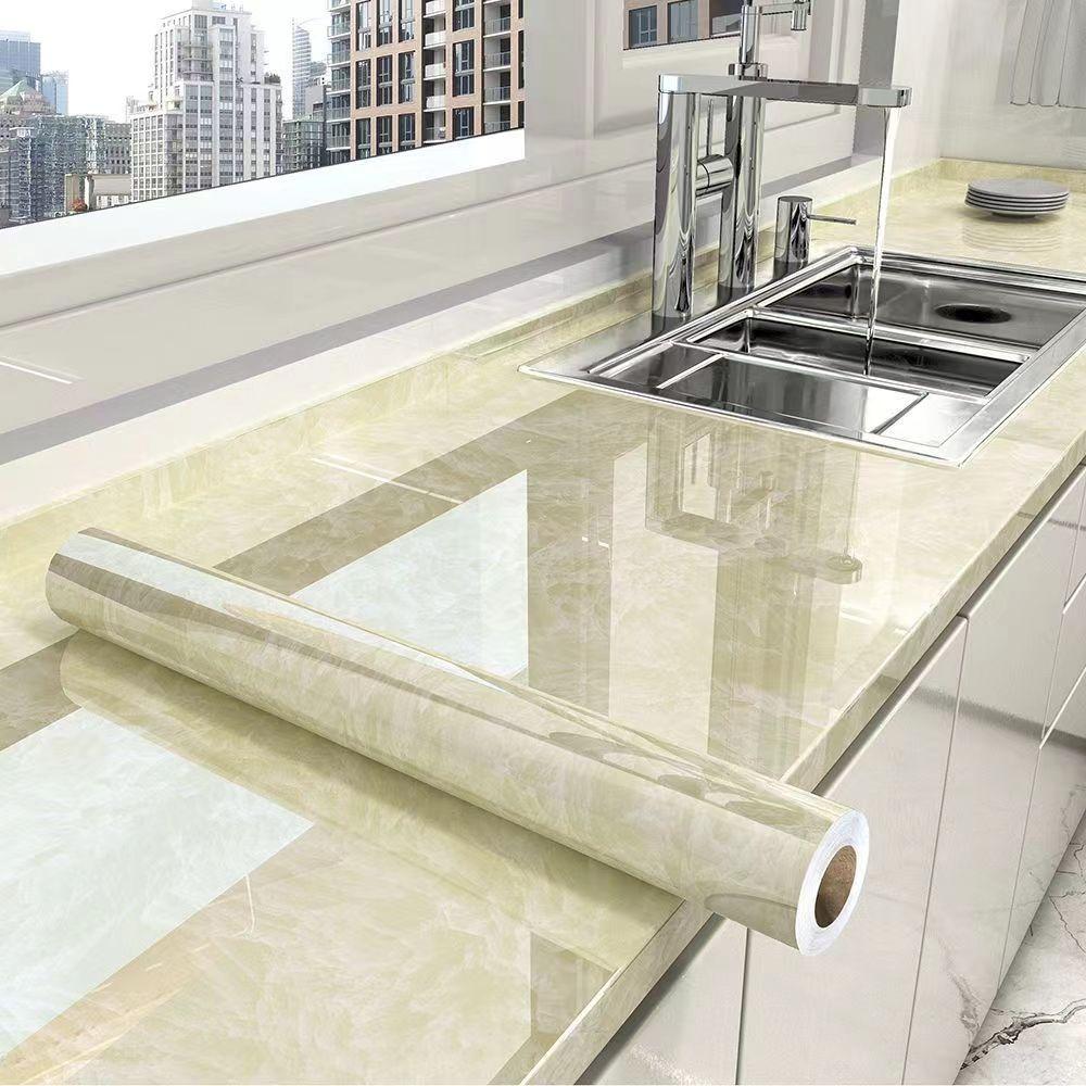 5-метровые 3D мраморные обои и обои Наклейки на стены ПВХ Винил Водонепроницаемые 3D самоклеящиеся обои для настенного стола Гостиная Домашний декор