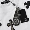 9989 CHROME HEARTS 2025 Летняя новая высококачественная хлопковая футболка с круглым вырезом, свободная, большого размера, для мужчин и женщин, парная футболка