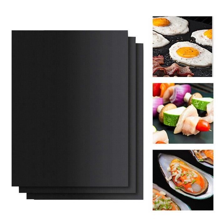 Tapis de cuisson,Grill Mat antiadhésifs BBQ Grill et de cuisson Tapis Set réutilisables 1-2-3-5 pcs Barbecue Mat - Type 3pcs