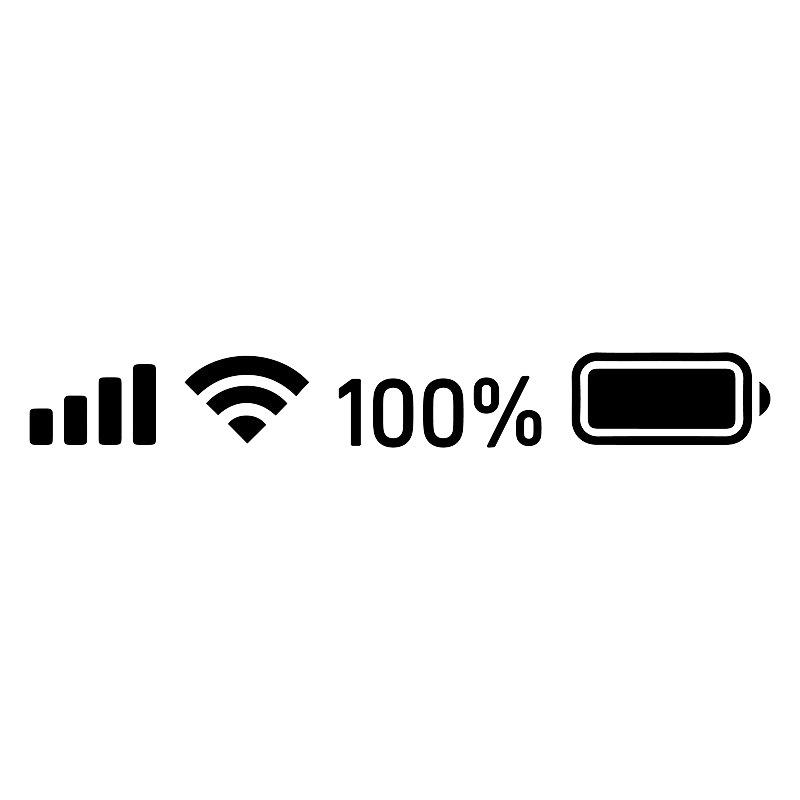 Наклейка на машину «Уровень сигнала WIFI и заряда батареи» - Забавная декорация лобового стекла для телефона