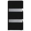 Szafka Nocna Z Led, Czarna 45X35X67 Cm, Materiał Drewnopochodny