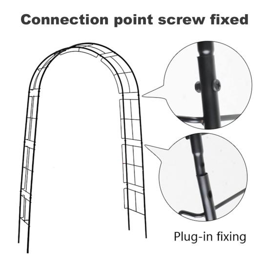 Металлическая садовая арка для вьющихся растений, свадебное украшение, каркас арки, простая сборка, изогнутая решетка для роз, виноградных лоз, шары