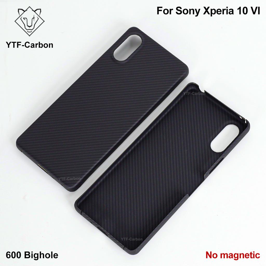 YTF Carbon Чехол для Sony Xperia 10 VI/V/IV/III Керамический Магнитный Ультратонкий Защита от падения 10 VI Арамидное Волокно Жесткая Крышка