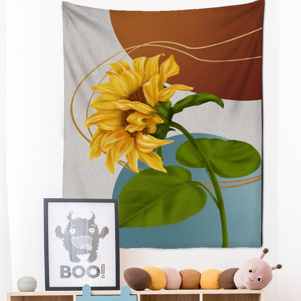 Картина маслом гобелен настенный цветок богемный стиль Ins искусство хиппи тапиз современная девушка общежитие домашний декор