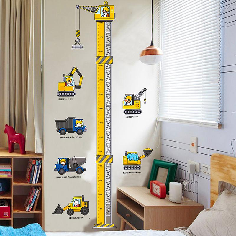 Мультяшные животные Измеритель роста Наклейка на стену Динозавр Панда Наклейка на стену для детской комнаты Детская Измерительная линейка роста Таблица роста