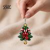 Cute Tree Pendant Earrings 1 Pair Acrylic Christmas Dangle Earrings, 2D Flat Xmas Bow Bell Candy Cane with Bell, Holiday Party Jewelry for Women Theme