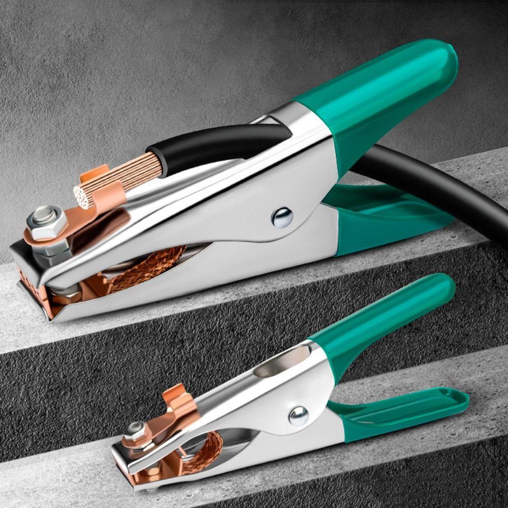 300A Capacity Welding Clamps Strong Clamping Force Brass Tip Grounding Clamp Heavy-Duty Construction Lightweight Design