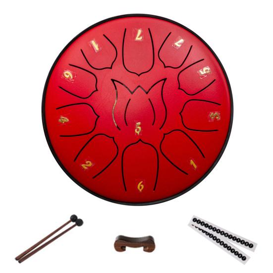 Steel Tongue Drum To Use 11 Compact Design Portable Easy Notes 6 Inches Rain