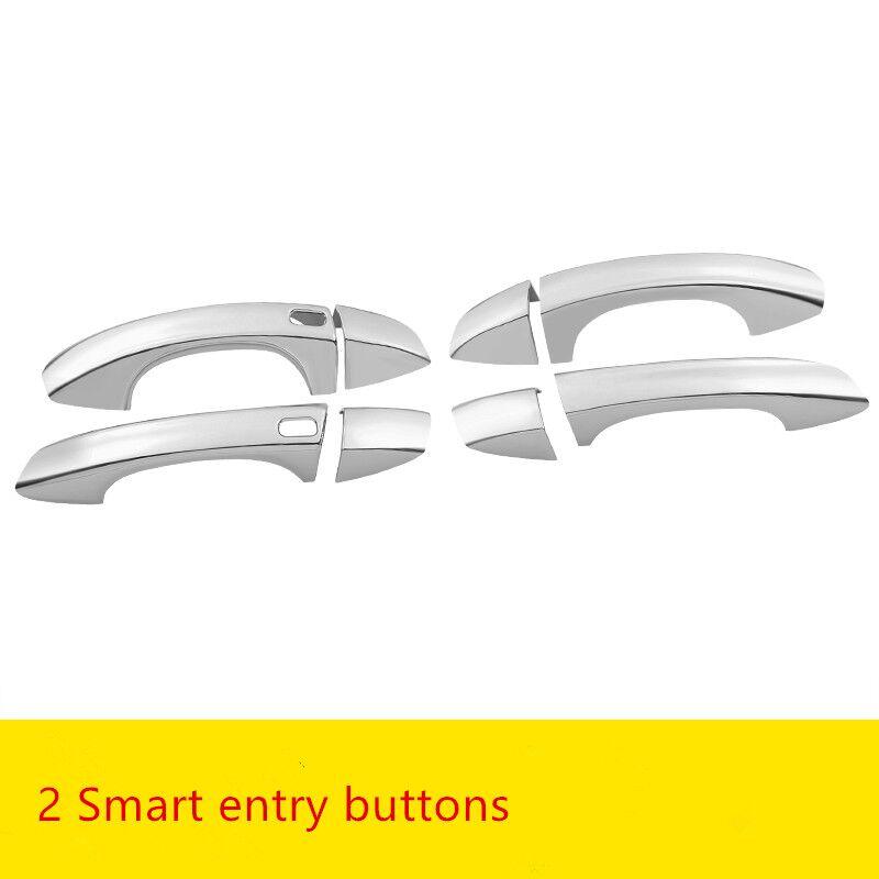 For Seat Ibiza 2018 Carbon Fiber Chrome Car Side Door Handle Cover Trim Sticker Styling