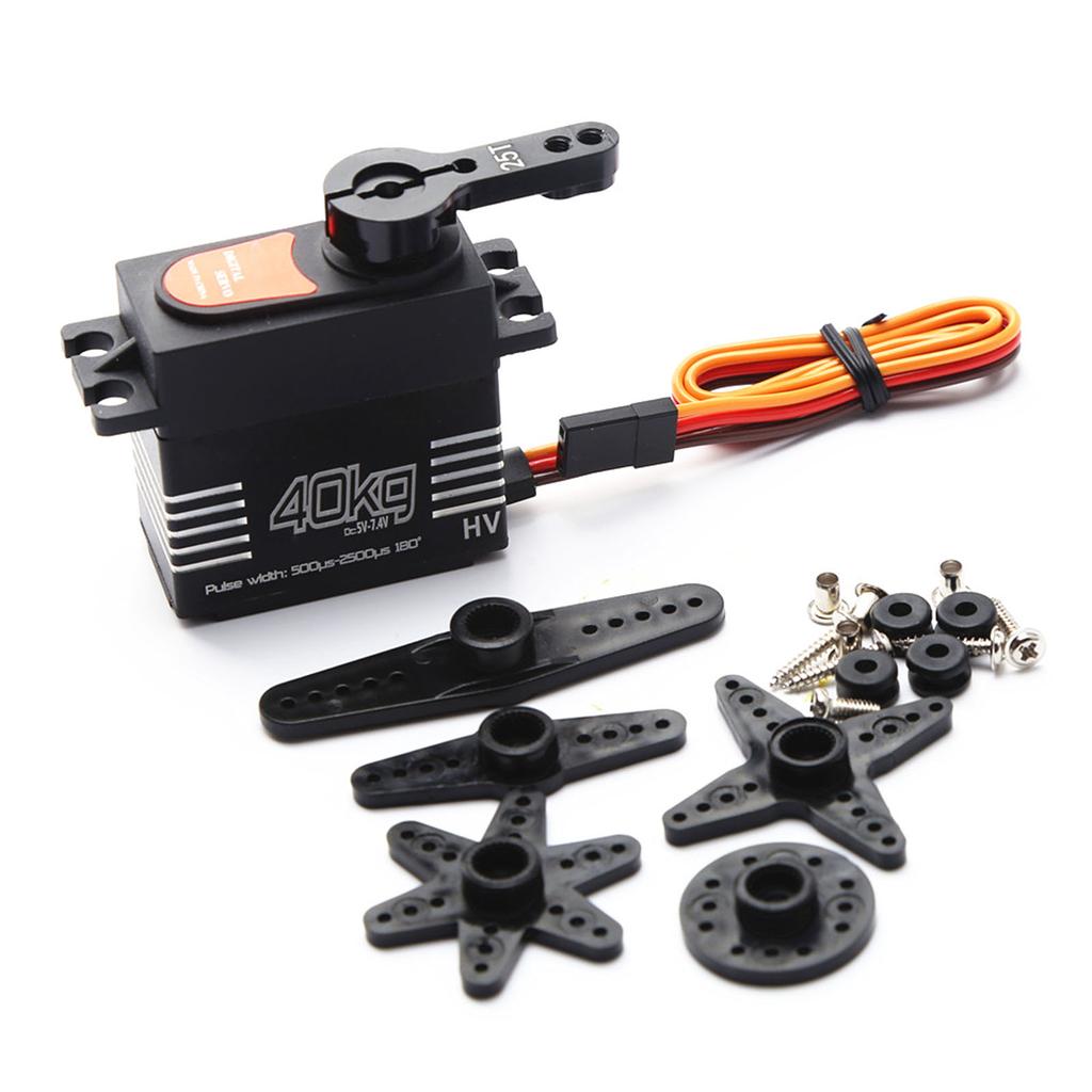 40KG Digital Servo Metal Gear Servo Large Torque Waterproof for 1 8 1 10 RC Car Truck Robot Parts