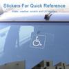 Yousheng 4 Sheets Disability Stickers Waterproof Scratch Resistant Clear Content UV Resistant Disabled Wheelchair Sign Stickers