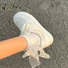 Small Fragrant Style All-match Casual Canvas Breathable Women's Shoes 2024 Fashion Thick Bottom Splicing Sneakers Spring Summer