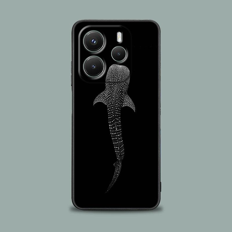 Чехол для телефона для Xiaomi Redmi 15C 14C 12C 13C Redmi Note 15 14 13 12 11 10 Pro Plus 5G 12S Мягкий чехол Океан Кит Акула Плавает