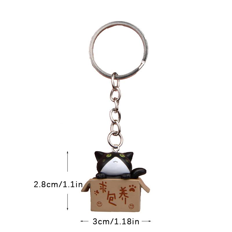 Креативный милый маленький кошачий брелок для ключей для женщин и мужчин, брелок для ключей, сумка, автомобильные подвески