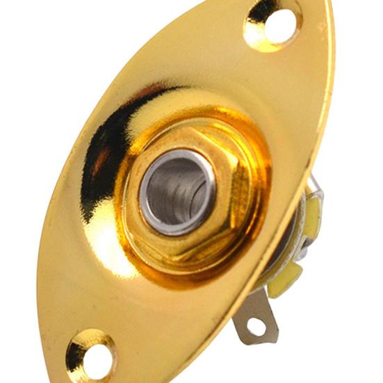 1/4" овальный входной разъем для электрогитары металлический выходной разъем пластина гнездо с винтами эллиптический кошачий глаз входной разъем гнездо для электрогитары бас