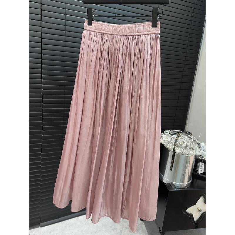 Высококачественная блестящая перламутровая шифоновая плиссированная юбка в стиле ретро, модная плиссированная ниспадающая утягивающая юбка А-силуэта с высокой талией