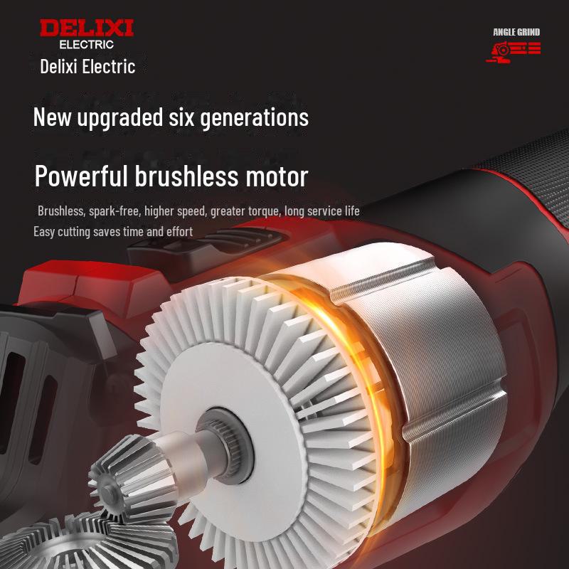 Бесщеточная литиевая угловая шлифовальная машина Delixi - мощный многофункциональный инструмент для резки и полировки