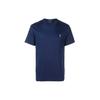 Polo Logo Embroidered Crew Neck Straight Hem Short Sleeve T-Shirt Men Tops Navy-Blue 710740727-003