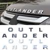 Car 3D ABS Letters Logo Decals Sticker For Mitsubishi OUTLANDER 2023 Car Front Head Hood Alphabet Emblem Badge Styling