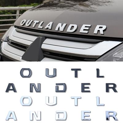 Автомобиль 3D ABS буквы логотип наклейки Стикеры для Mitsubishi OUTLANDER 2023 автомобиля передняя часть капота эмблема с алфавитом значок Стайлинг