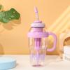 Water bottle summer dopamine large capacity plastic cup simple high value straw big belly cup car with handle car cup