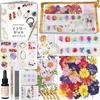 (Keratta) Resin Flower Set, UV Resin Parts for Making Dried Flower Accessories and Flower Pens (No Light)