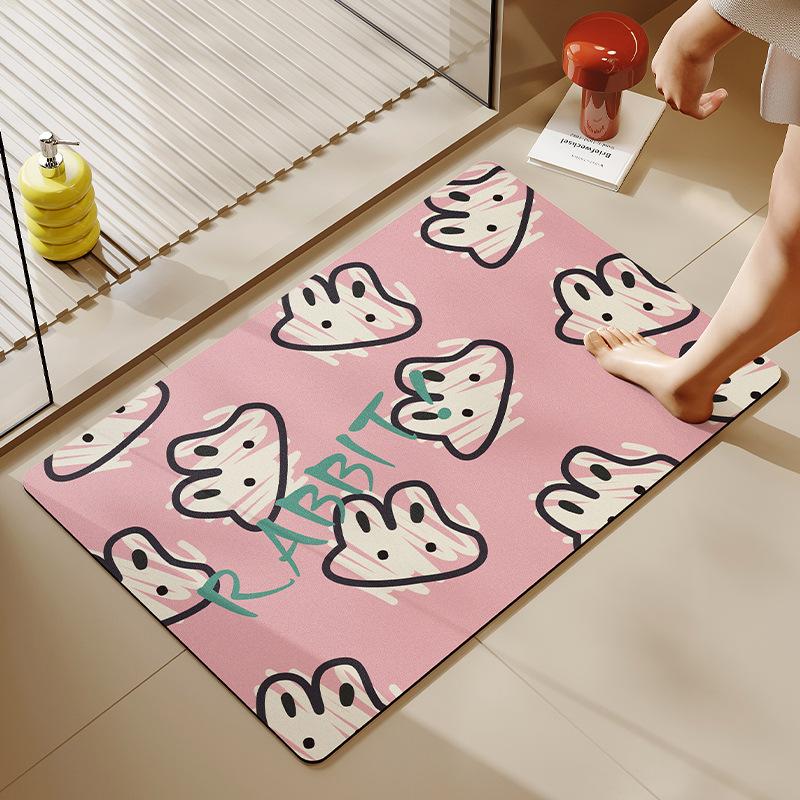 Домашний коврик для ванной комнаты, впитывающий воду, противоскользящий, грязеотталкивающий, простой в уходе, коврик для ног