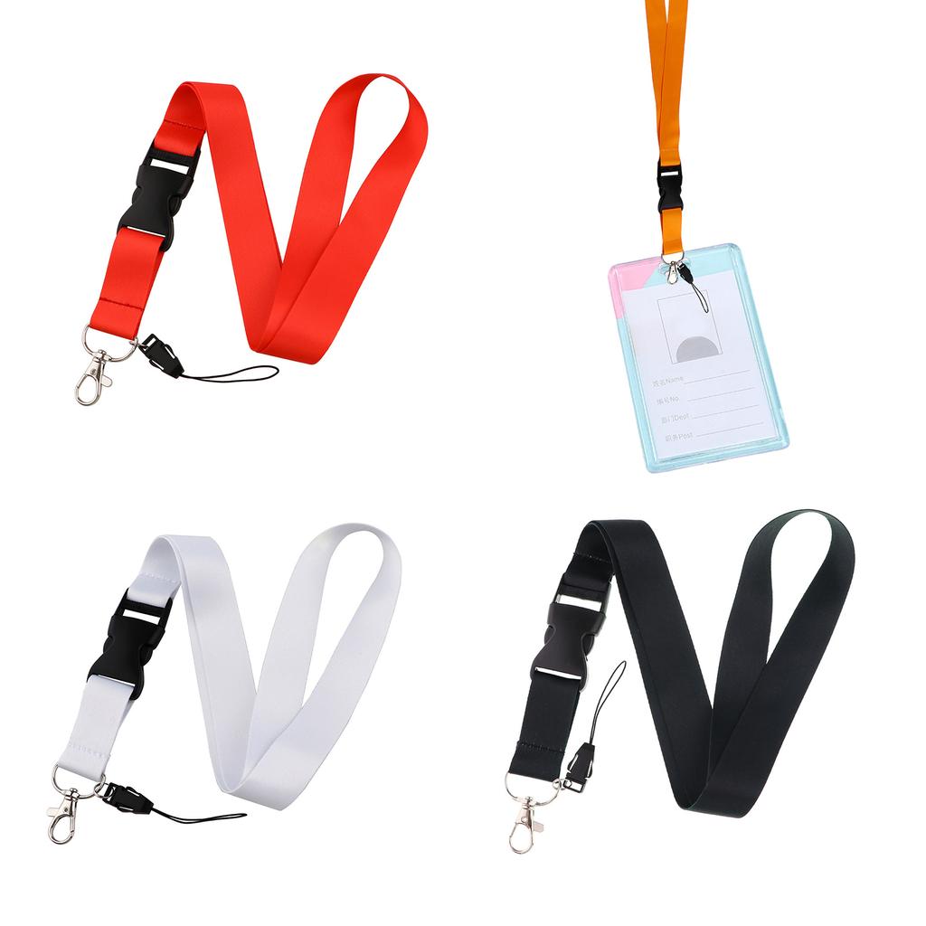 Adjustable Keychain Lanyard Strap Nylon Badge Holder Card Holder Lanyard Phone Lanyard Strap For Office And School Use