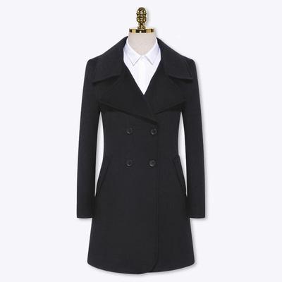 Toluoman Унисекс Зимнее пальто средней длины, смесовое, 50% шерсть