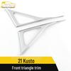 Kustu Front Triangle Trim Center Console Bright Strip for 21 Interior Car Accessories Modification.