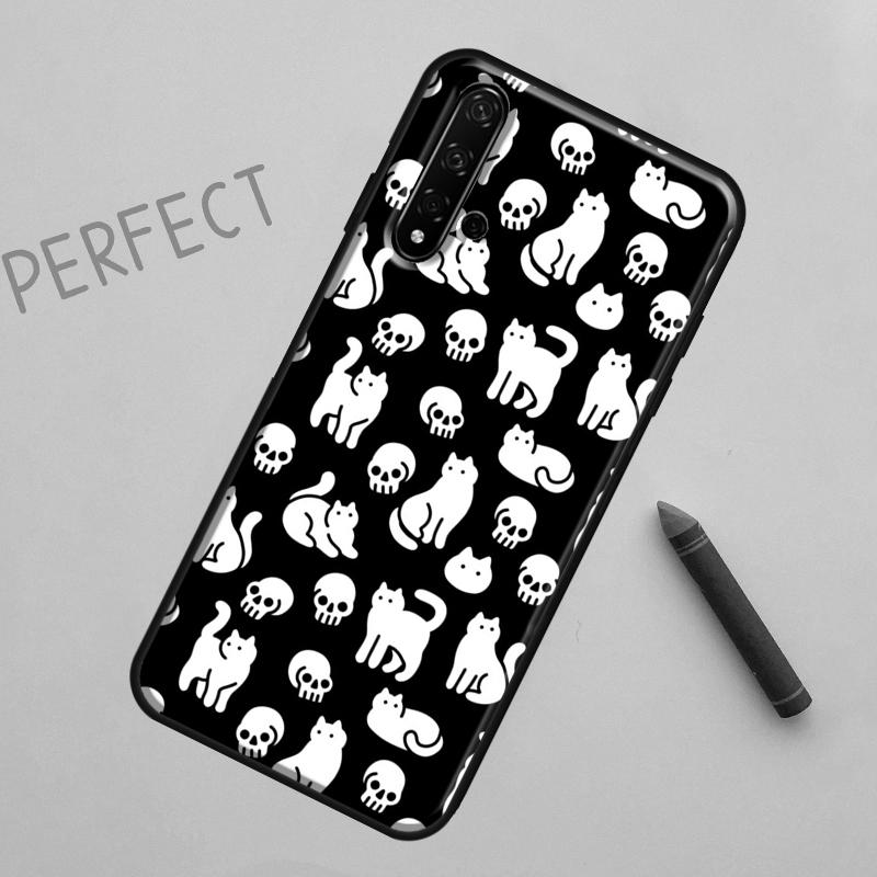 Witch Black Cat Case For Huawei Nova 9 10 SE 11i 8i 7i 3i Nova 5T Y60 Y61 Y70 Y90 P20 P30 P40 Lite P60 Pro