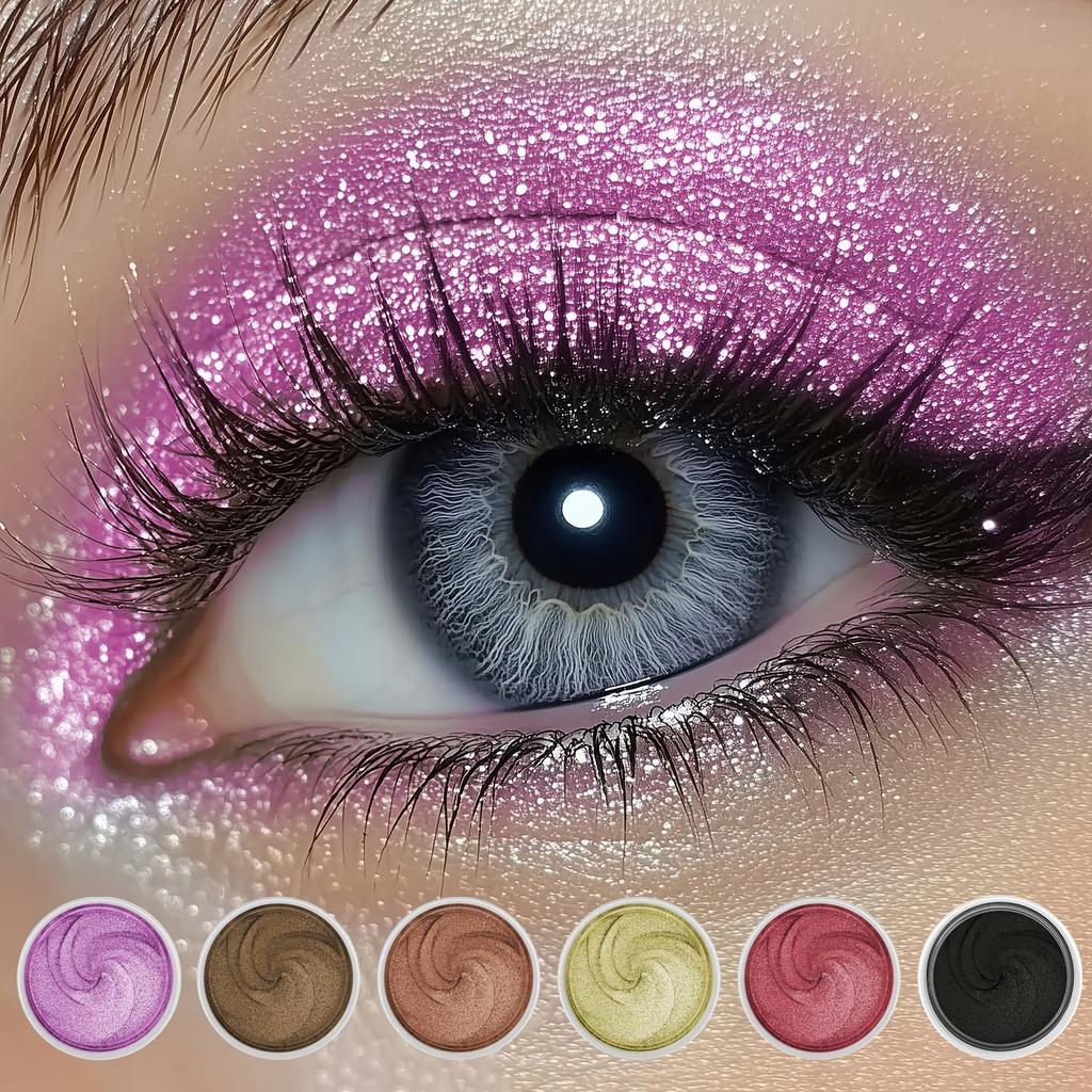 Яркие блестящие кремовые тени для век с кисточкой. Стойкие водостойкие неразмазывающиеся мерцающие тени для век, идеально подходящие для сценических вечеринок