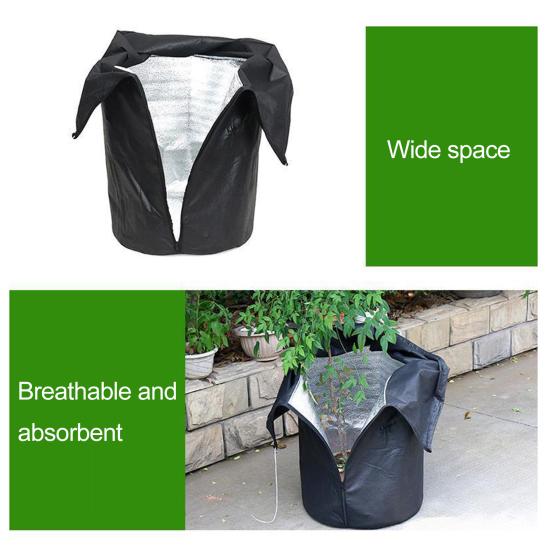 Insulation Cover for Plant Pot Winter Plant Protection Bag Anti-Frost Plant Cover with Zipper Drawstring for Potted Plants Fruit Trees Shrubs