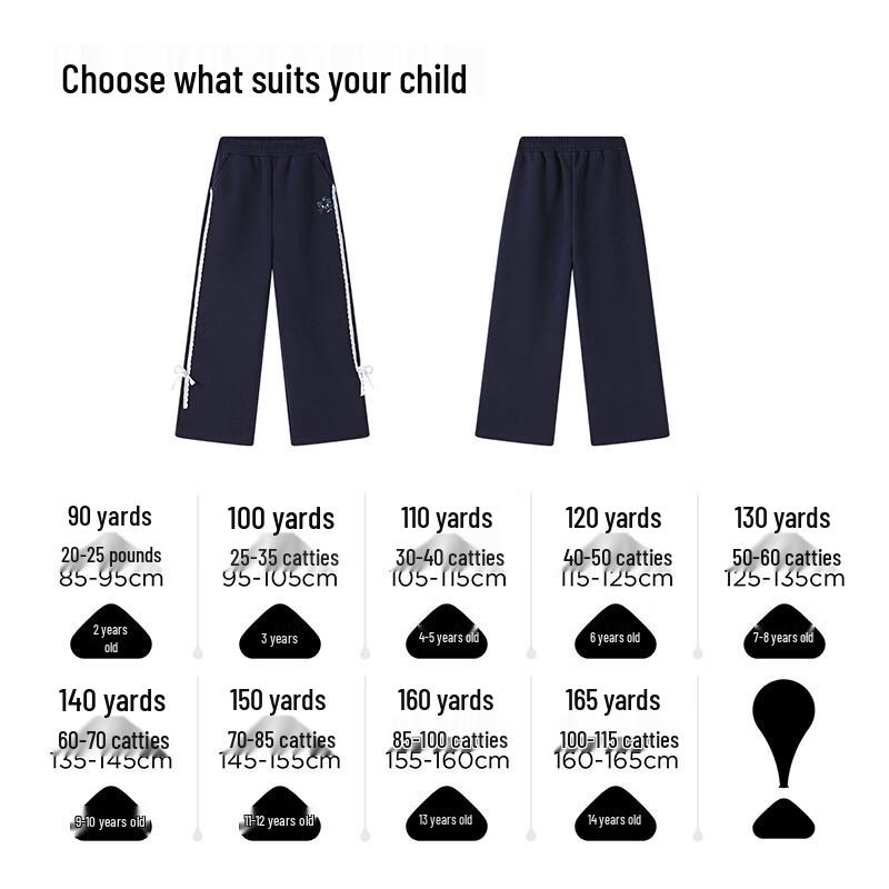 Disney Girls' Forest Style Lace Patchwork Loose Wide-Leg Pants