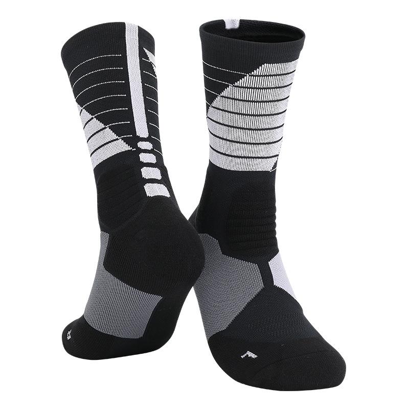 Basketball Socks Men'S Professional Thickened Towel Bottom Non-Slip Sweat-Absorbing Medium Tube Socks Elite Socks High-Top Sports Socks