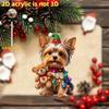 2D Flat Design Acrylic Animal Pendants 2D Animal Pendants  for Christmas Tree Decoration