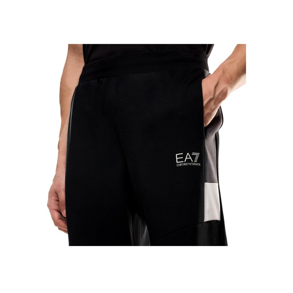 Emporio Armani EA7 Эластичная талия Принт с буквами Хлопок Длинные спортивные штаны Мужские брюки Черный 7M000281-AF12660-UC001