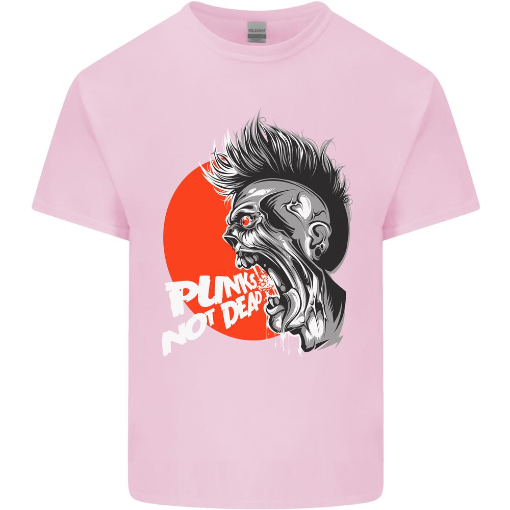 Punks Not Dead Rock Music Skull Unisexs Cotton TShirt Tee Top