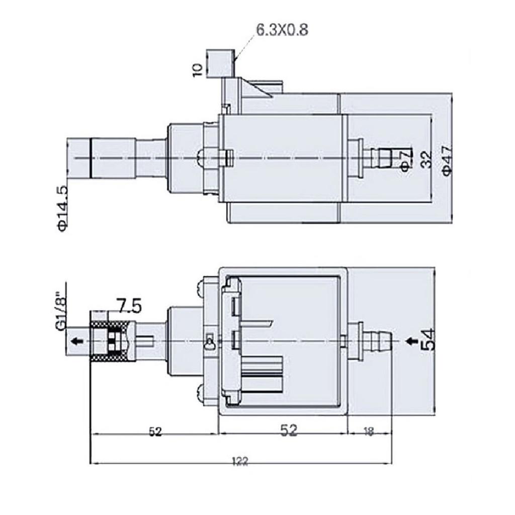 Эффективный соленоидный насос Легкая установка Водяной насос Деталь для кофемашины для очистки кофемашины и горячего утюга