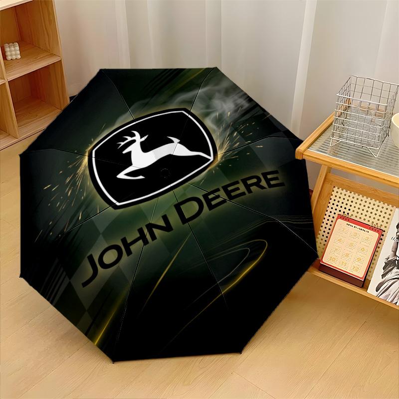 John deere Печать 8?Автоматический зонт с ребрами, ветрозащитный, легкий, складной, для путешествий на открытом воздухе