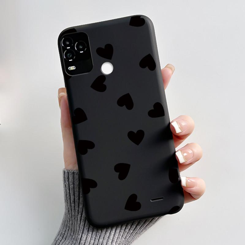 Black Phone Case For BLU G71 Plus (G71+ G71P) Shockproof For BLU G71 Plus (G71+ G71P) Little Rabbit In The Flowers Pattern Cover
