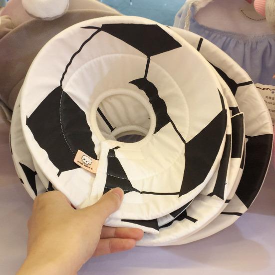 Ошейник для питомцев, мультяшный дизайн с принтом, хлопковый, против вылизывания, защитный круг против укусов для котенка