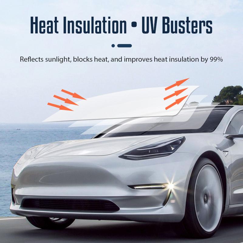 Car Windshield Sun Shade Covers Visors Front Window Sunscreen Protector Parasol Coche For Tesla Model 3 Y Sunshade