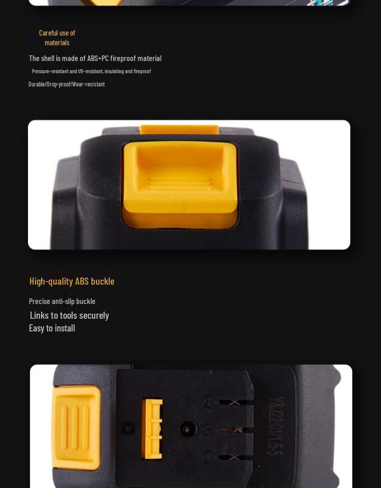 Совместимая литиевая батарея для ударного гайковерта Dayi 48VF/88VF, угловой шлифмашины, электрического молотка